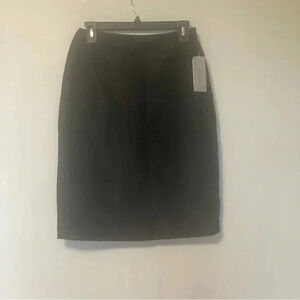 NWT Rickie Freeman Teri  Jon 100% silk black pencil skirt